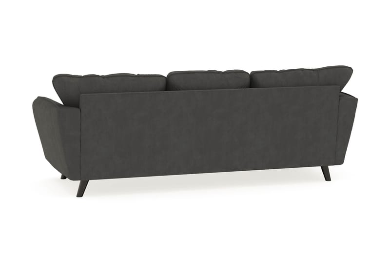 Trend Lyx 3-seters Venstrevendt L-formet Sjeselongsofa i Manchester - Mørk grå - Møbler - Sofaer - Sofa med sjeselong - 4 seters sofa med divan
