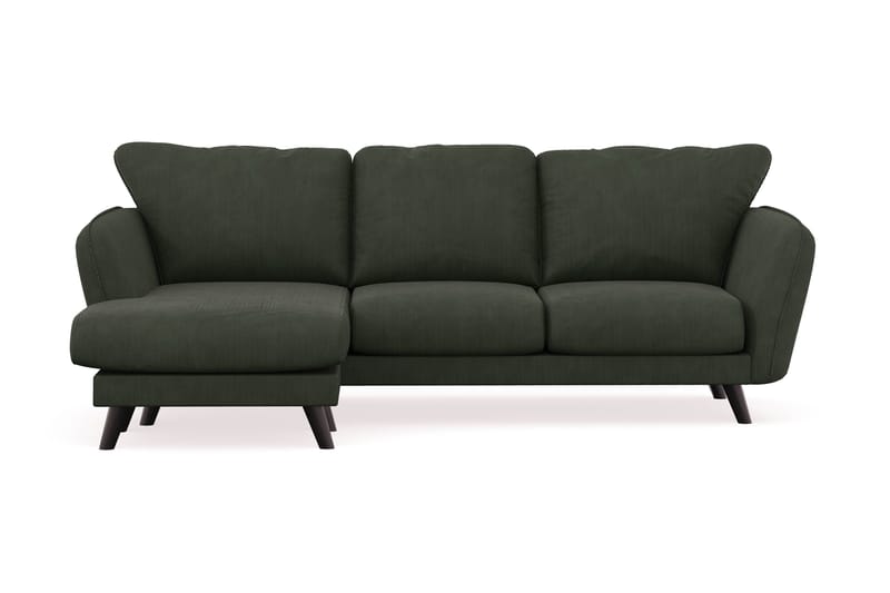 Trend Lyx 3-seters Venstrevendt L-formet Sjeselongsofa i Manchester - Mørkegrønn - Møbler - Sofaer - Sofa med sjeselong