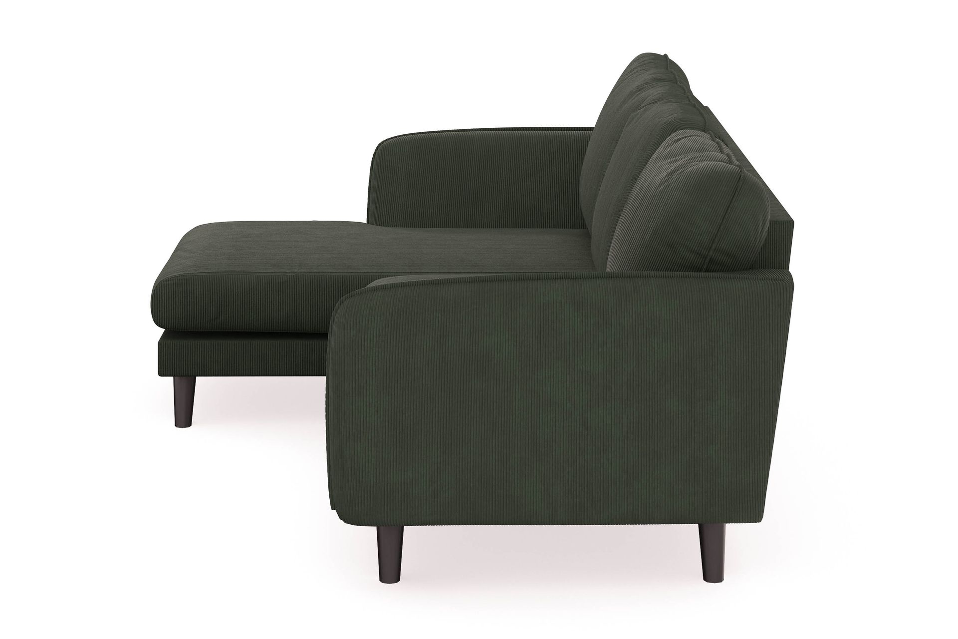 Trend Lyx 3-seters Venstrevendt L-formet Sjeselongsofa i Manchester - Mørkegrønn - Møbler - Sofaer - Sofa med sjeselong