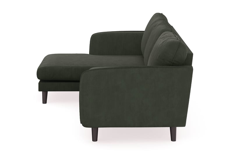 Trend Lyx 3-seters Venstrevendt L-formet Sjeselongsofa i Manchester - Mørkegrønn - Møbler - Sofaer - Sofa med sjeselong