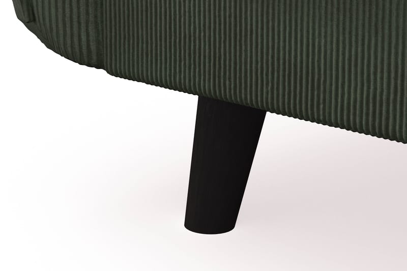 Trend Lyx 3-seters Venstrevendt L-formet Sjeselongsofa i Manchester - Mørkegrønn - Møbler - Sofaer - Sofa med sjeselong - 4 seters sofa med divan
