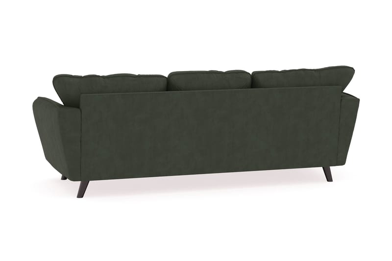Trend Lyx 3-seters Venstrevendt L-formet Sjeselongsofa i Manchester - Mørkegrønn - Møbler - Sofaer - Sofa med sjeselong - 4 seters sofa med divan