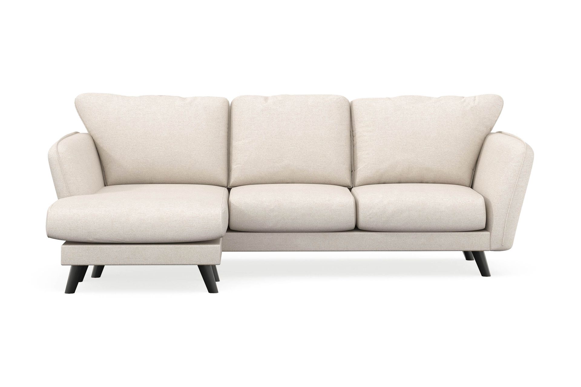 Trend Lyx 3-seters Venstrevendt L-formet Sjeselongsofa i Stoff - Beige - Møbler - Sofaer - Sofa med sjeselong