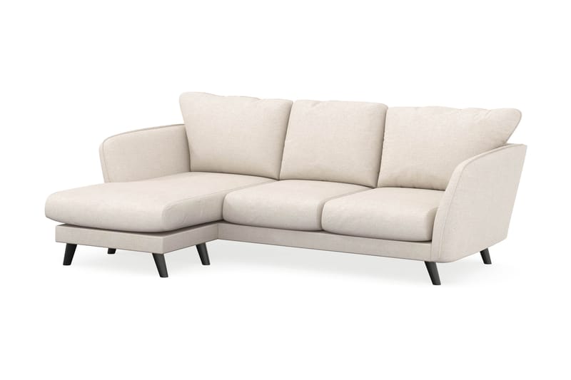 Trend Lyx 3-seters Venstrevendt L-formet Sjeselongsofa i Stoff - Beige - Møbler - Sofaer - Sofa med sjeselong