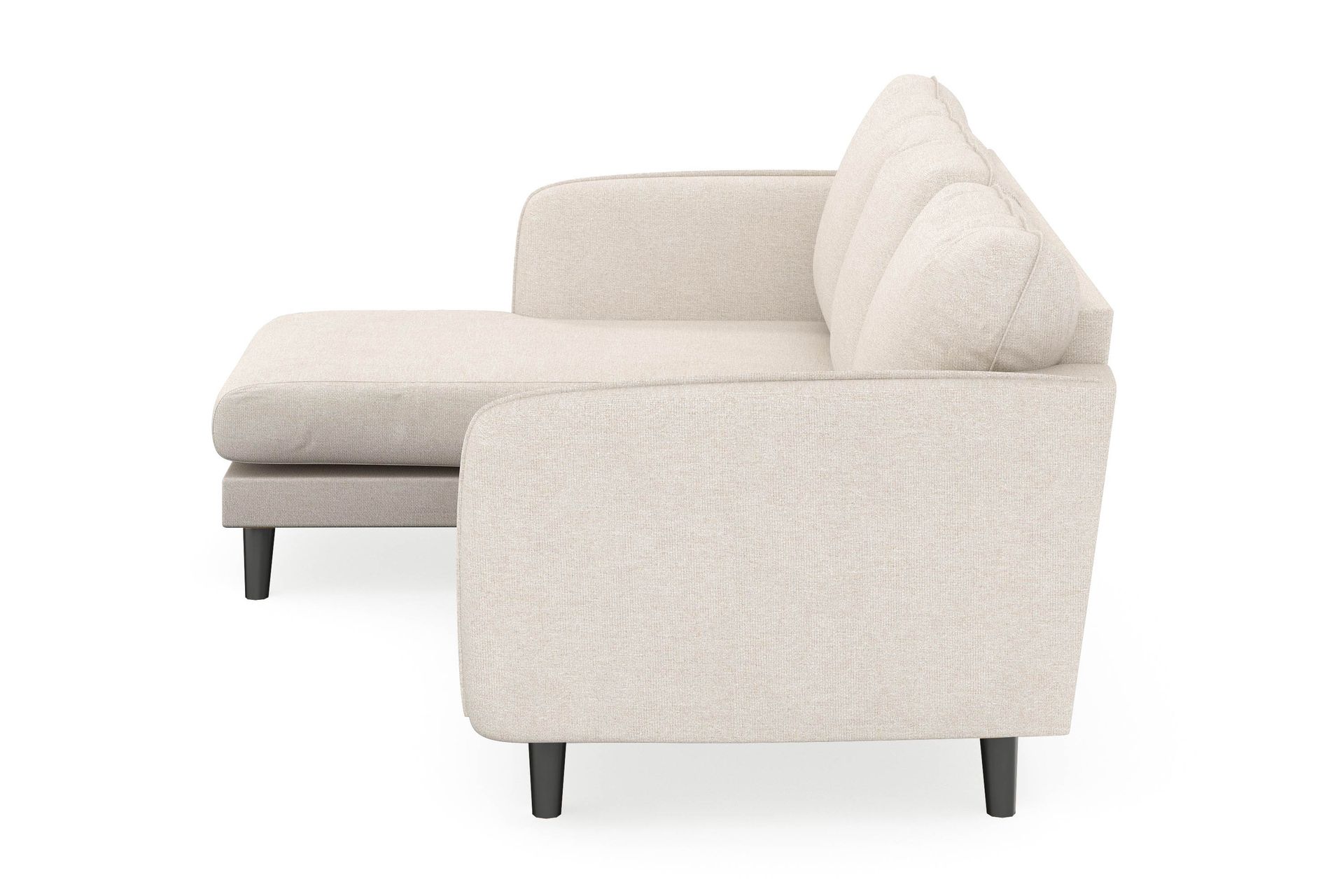Trend Lyx 3-seters Venstrevendt L-formet Sjeselongsofa i Stoff - Beige - Møbler - Sofaer - Sofa med sjeselong