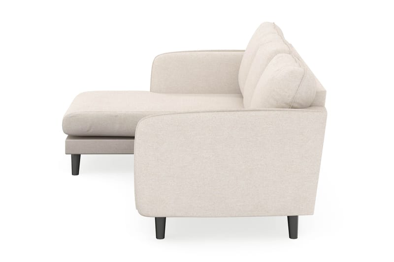 Trend Lyx 3-seters Venstrevendt L-formet Sjeselongsofa i Stoff - Beige - Møbler - Sofaer - Sofa med sjeselong - 4 seters sofa med divan