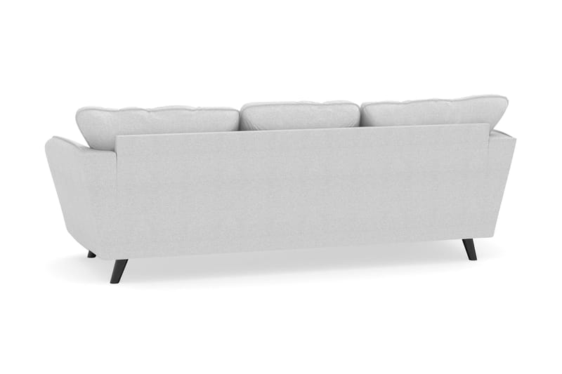 Trend Lyx 3-seters Venstrevendt L-formet Sjeselongsofa i Stoff - Lys grå - Møbler - Sofaer - Sofa med sjeselong - 4 seters sofa med divan