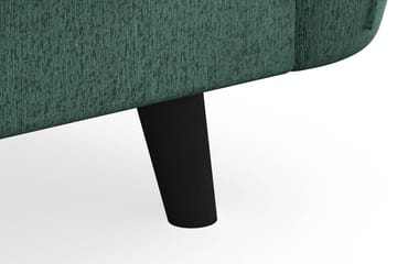 Trend Lyx 4-seters Høyrevendt L-formet Sjeselongsofa i Fløyel - Mørkegrønn - Møbler - Sofaer - Sofa med sjeselong