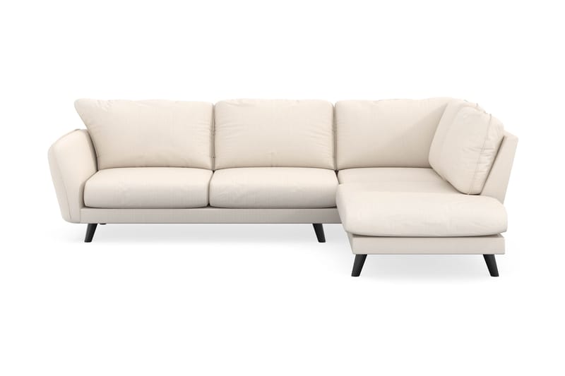 Trend Lyx 4-seters Høyrevendt L-formet Sjeselongsofa i Manchester - Beige - Møbler - Sofaer - Sofa med sjeselong