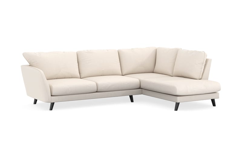 Trend Lyx 4-seters Høyrevendt L-formet Sjeselongsofa i Manchester - Beige - Møbler - Sofaer - Sofa med sjeselong