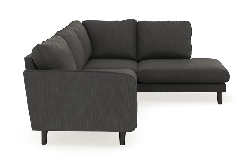 Trend Lyx 4-seters Høyrevendt L-formet Sjeselongsofa i Manchester - Mørk grå - Møbler - Sofaer - Sofa med sjeselong