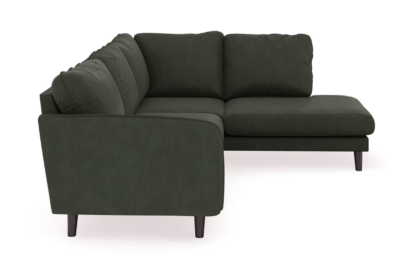 Trend Lyx 4-seters Høyrevendt L-formet Sjeselongsofa i Manchester - Mørkegrønn - Møbler - Sofaer - Sofa med sjeselong