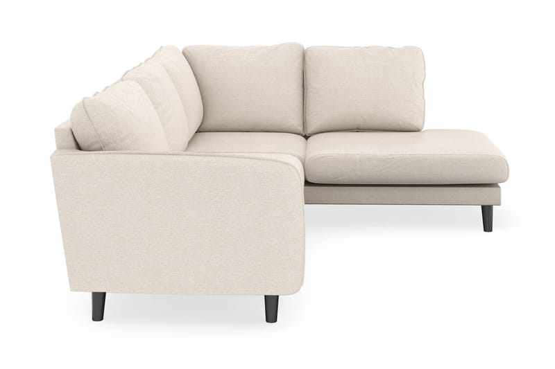 Trend Lyx 4-seters Høyrevendt L-formet Sjeselongsofa i Stoff - Beige - Møbler - Sofaer - Sofa med sjeselong