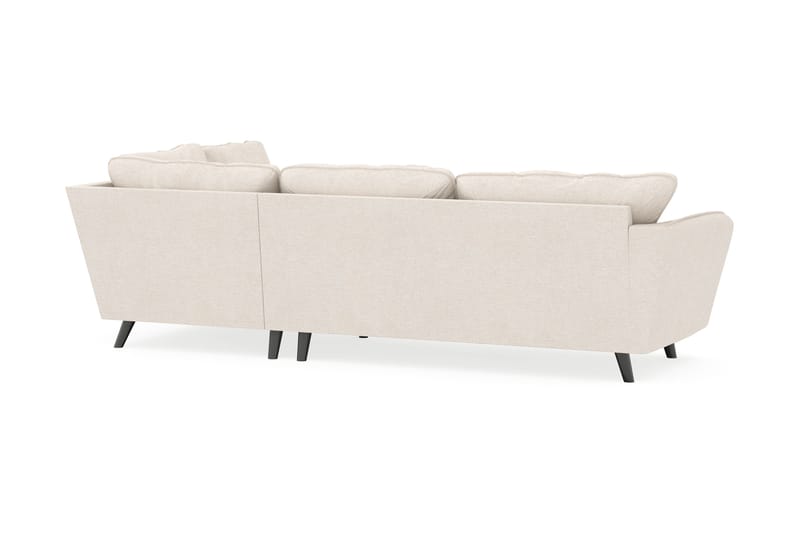 Trend Lyx 4-seters Høyrevendt L-formet Sjeselongsofa i Stoff - Beige - Møbler - Sofaer - Sofa med sjeselong