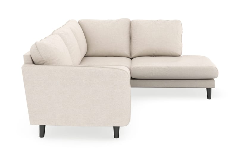 Trend Lyx 4-seters Høyrevendt L-formet Sjeselongsofa i Stoff - Beige - Møbler - Sofaer - Sofa med sjeselong - 4 seters sofa med divan