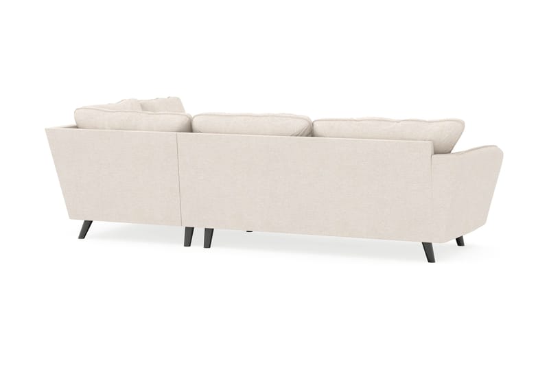 Trend Lyx 4-seters Høyrevendt L-formet Sjeselongsofa i Stoff - Beige - Møbler - Sofaer - Sofa med sjeselong - 4 seters sofa med divan