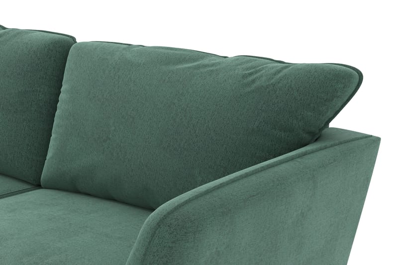Trend Lyx 4-seters Venstrevendt L-formet Sjeselongsofa i Fløyel - Mørkegrønn - Møbler - Sofaer - Sofa med sjeselong - 4 seters sofa med divan