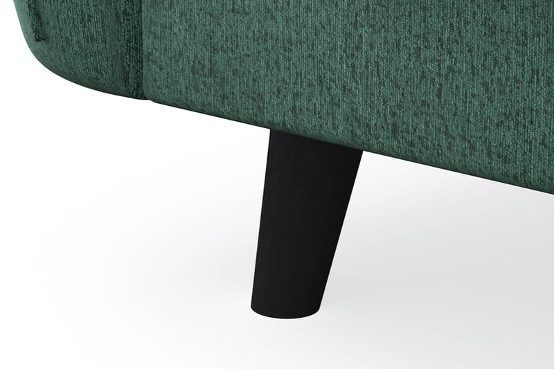 Trend Lyx 4-seters Venstrevendt L-formet Sjeselongsofa i Fløyel - Mørkegrønn - Møbler - Sofaer - Sofa med sjeselong - 4 seters sofa med divan