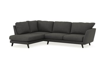 Trend Lyx 4-seters Venstrevendt L-formet Sjeselongsofa i Manchester - Mørk grå - Møbler - Sofaer - Sofa med sjeselong