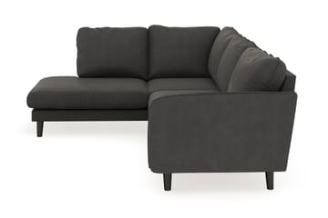 Trend Lyx 4-seters Venstrevendt L-formet Sjeselongsofa i Manchester - Mørk grå - Møbler - Sofaer - Sofa med sjeselong
