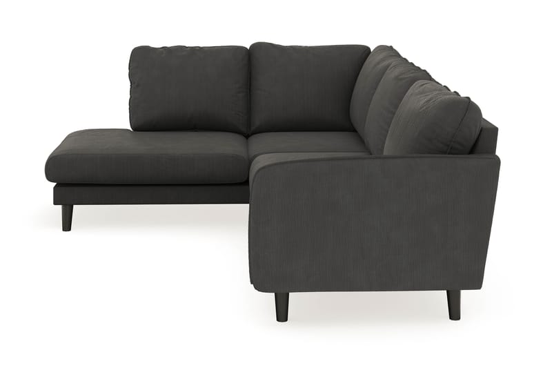Trend Lyx 4-seters Venstrevendt L-formet Sjeselongsofa i Manchester - Mørk grå - Møbler - Sofaer - Sofa med sjeselong