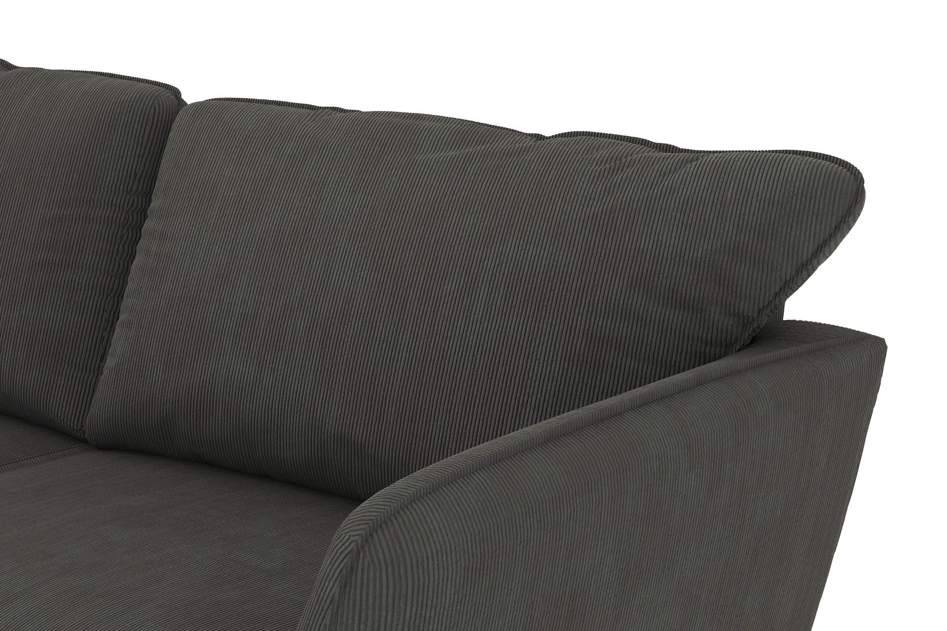 Trend Lyx 4-seters Venstrevendt L-formet Sjeselongsofa i Manchester - Mørk grå - Møbler - Sofaer - Sofa med sjeselong