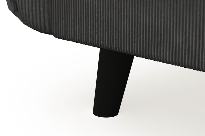 Trend Lyx 4-seters Venstrevendt L-formet Sjeselongsofa i Manchester - Mørk grå - Møbler - Sofaer - Sofa med sjeselong