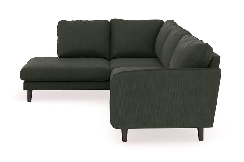 Trend Lyx 4-seters Venstrevendt L-formet Sjeselongsofa i Manchester - Mørkegrønn - Møbler - Sofaer - Sofa med sjeselong - 4 seters sofa med divan