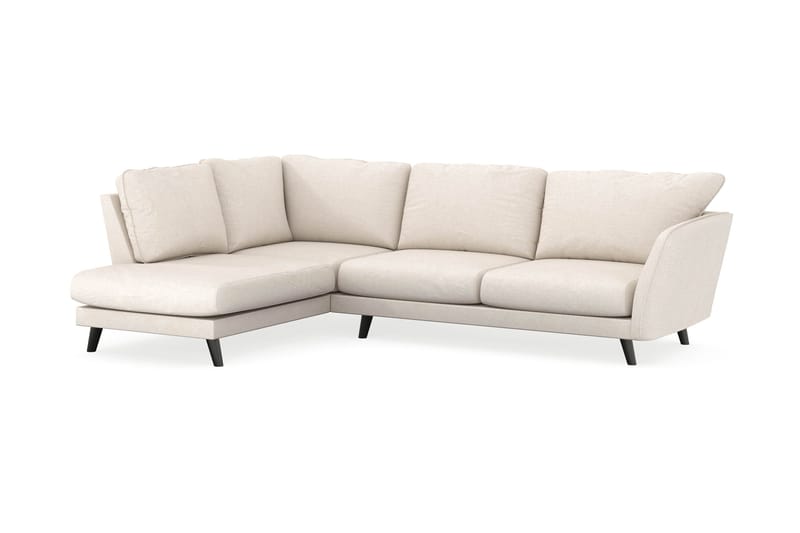 Trend Lyx 4-seters Venstrevendt L-formet Sjeselongsofa i Stoff - Beige - Møbler - Sofaer - Sofa med sjeselong - 4 seters sofa med divan