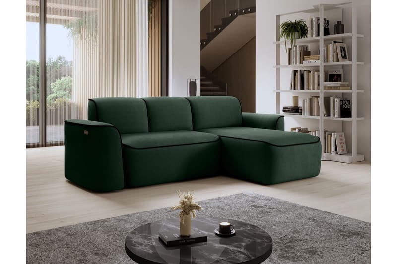 Ume 4-seter Sofa med Sjeselong - Grønn - Møbler - Sofaer - Sofa med sjeselong - 4 seters sofa med divan