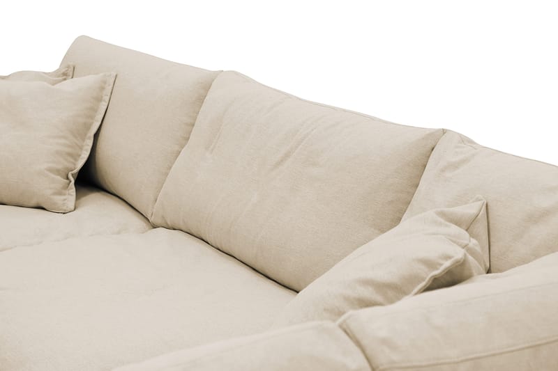 Valencia Ekstra dyp 4-seters sofa med sjeselong høyre - Beige - Møbler - Sofaer - Sofa med sjeselong - 4 seters sofa med divan