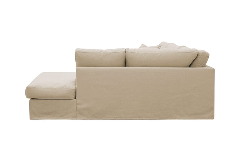 Valencia Ekstra dyp 4-seters sofa med sjeselong høyre - Beige - Møbler - Sofaer - Sofa med sjeselong - 4 seters sofa med divan