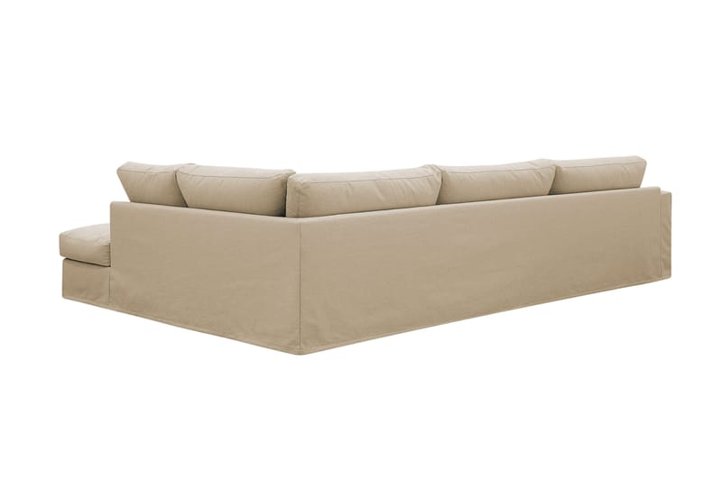 Valencia Ekstra dyp 4-seters sofa med sjeselong høyre - Beige - Møbler - Sofaer - Sofa med sjeselong - 4 seters sofa med divan