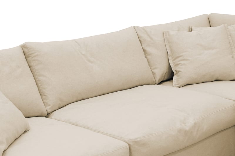 Valencia Ekstra dyp 4-seters sofa med sjeselong høyre - Beige - Møbler - Sofaer - Sofa med sjeselong - 4 seters sofa med divan