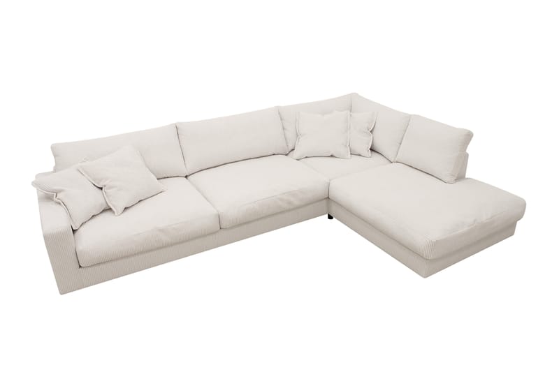 Valencia Ekstra Dyp 4-seters sofa med Sjeselong Høyre - Offwhite - Møbler - Sofaer - Sofa med sjeselong - 4 seters sofa med divan