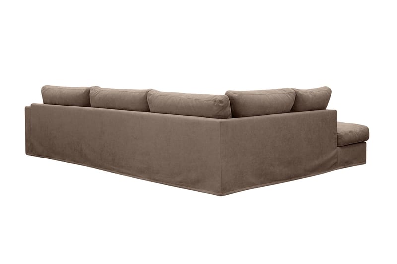 Valencia Ekstra dyp 4-seters sofa med sjeselong venstre - Mørkebrun - Møbler - Sofaer - Sofa med sjeselong - 4 seters sofa med divan