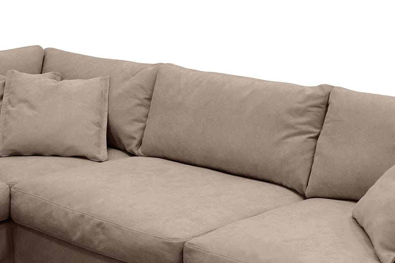 Valencia Ekstra dyp 4-seters sofa med sjeselong venstre - Mørkebrun - Møbler - Sofaer - Sofa med sjeselong - 4 seters sofa med divan