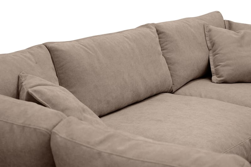 Valencia Ekstra dyp 4-seters sofa med sjeselong venstre - Mørkebrun - Møbler - Sofaer - Sofa med sjeselong - 4 seters sofa med divan
