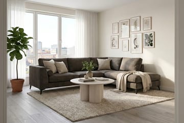 4-sits Soffa med Schäslong Scandinavian Choice Preston 96 Höger Svart - Møbler - Sofaer - Sofa med sjeselong