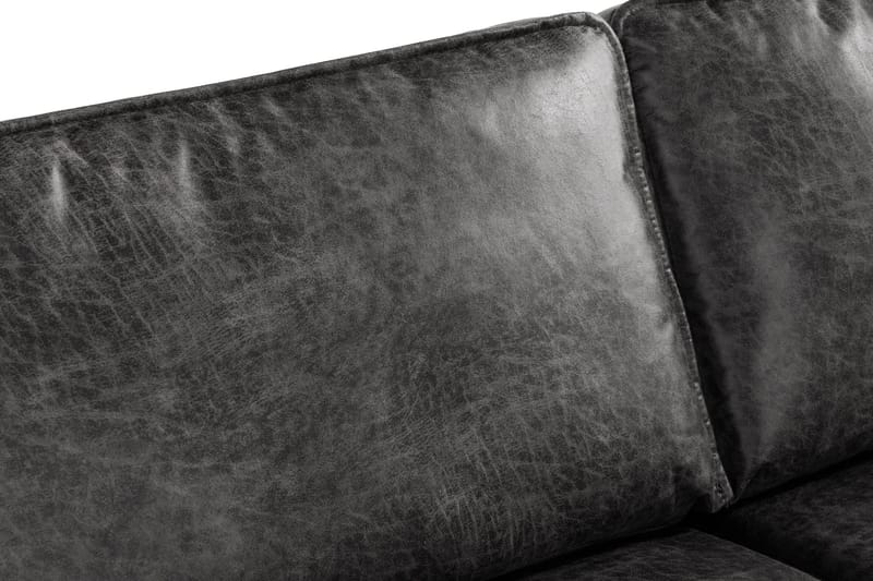 Akron 2,5-seter Sofa med Sjeselong Høyre Bonded Lær - Mørkegrå - Møbler - Sofaer - Skinnsofaer