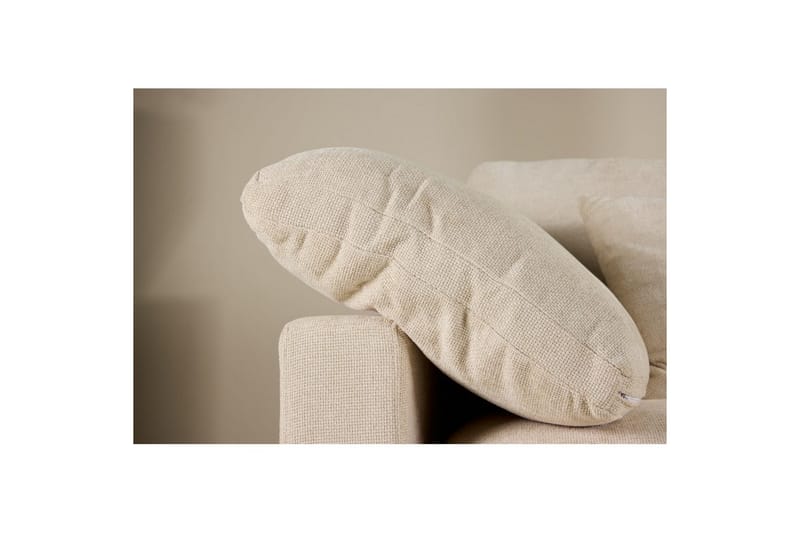 Amalfi Hjørnesofa i Stoff med Skum og Plast, Beige - Beige - Møbler - Sofaer - Sofa med sjeselong