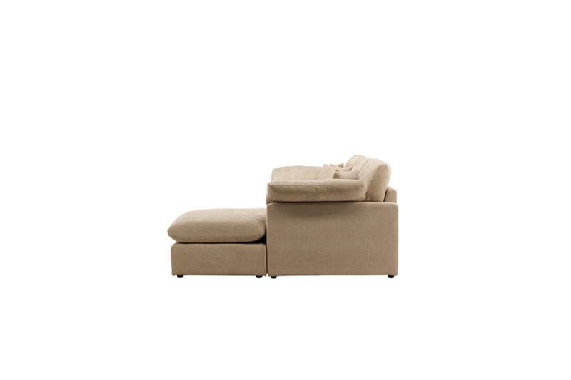 Amalfi Venstrevendt L-formet Hjørnesofa med Sjeselong 297 cm i Chenille - Sand - Møbler - Sofaer - Sofa med sjeselong