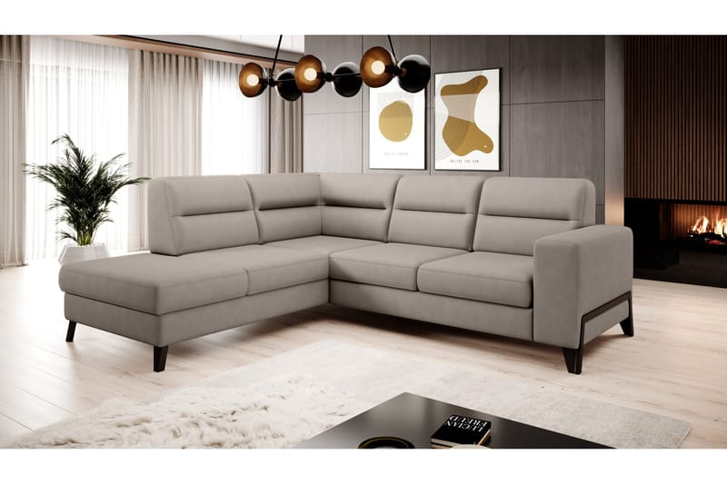 Anglika Sofa m. Sjeselong 4-seters - Beige - Sofa med sjeselong - 4 seters sofa med divan