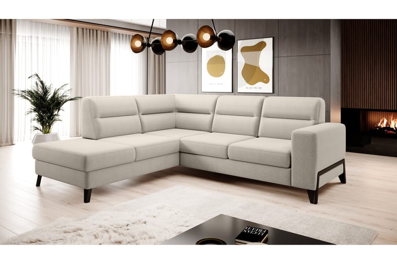 Anglika Sofa m. Sjeselong 4-seters - Beige - Sofa med sjeselong - 4 seters sofa med divan