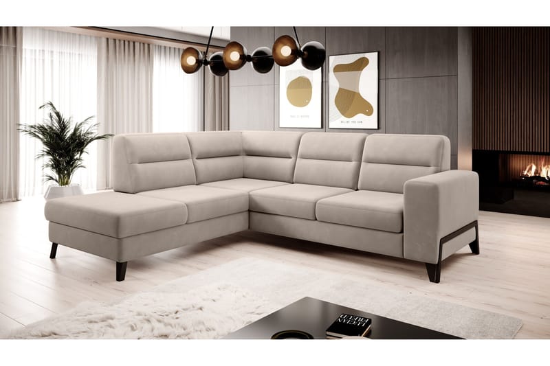 Anglika Sofa m. Sjeselong 4-seters - Beige - Møbler - Sofaer - Sofa med sjeselong