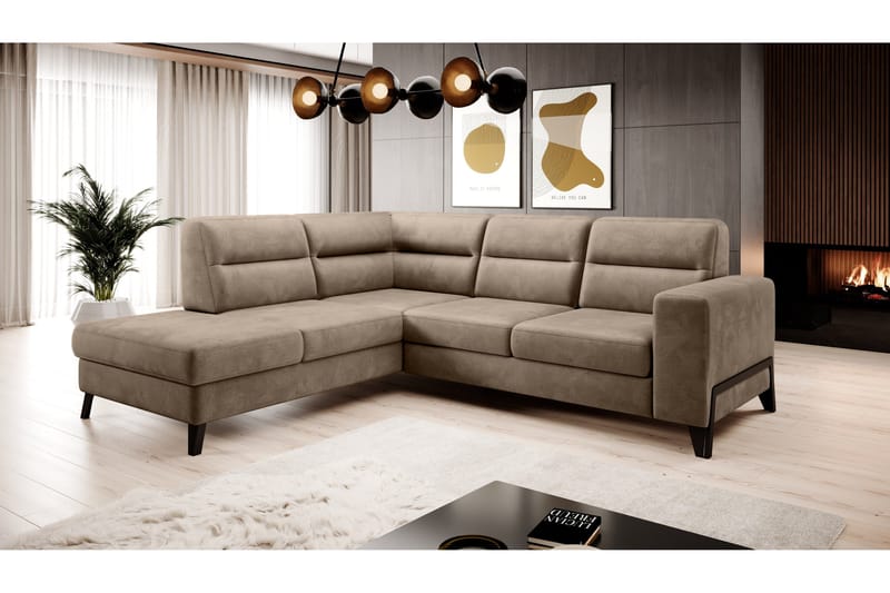 Anglika Sofa m. Sjeselong 4-seters - Beige - Møbler - Sofaer - Sofa med sjeselong