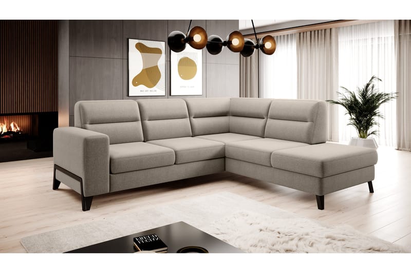 Anglika Sofa m. Sjeselong 4-seters - Beige - Møbler - Sofaer - Sofa med sjeselong