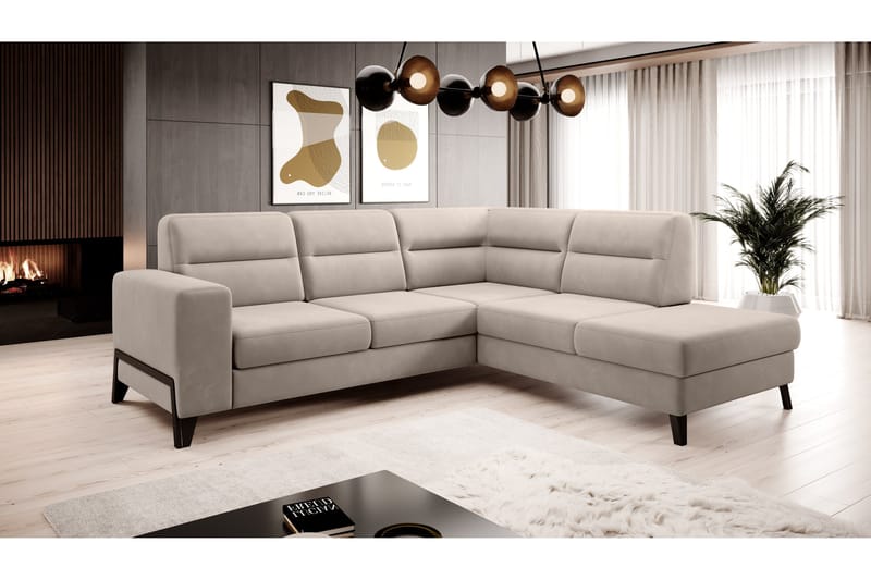 Anglika Sofa m. Sjeselong 4-seters - Beige - Møbler - Sofaer - Sofa med sjeselong