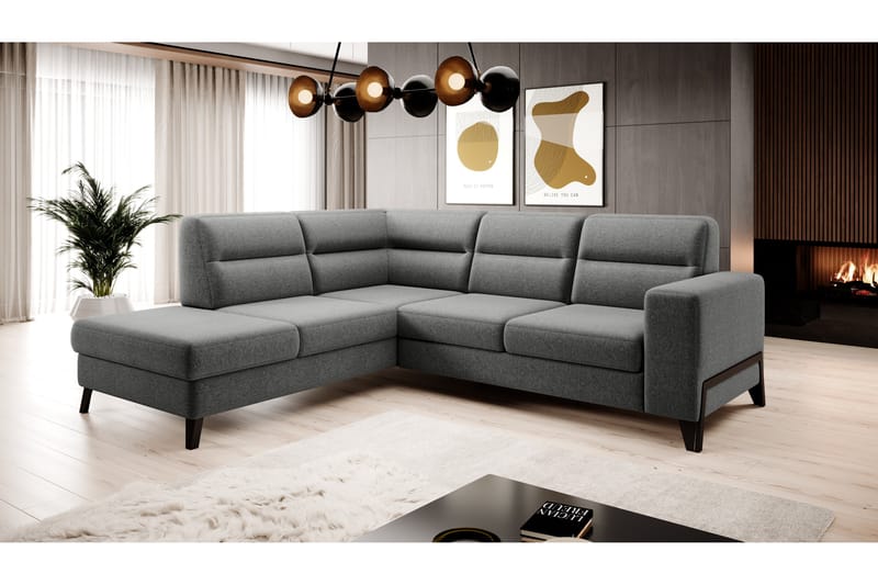 Anglika Sofa m. Sjeselong 4-seters - Grå - Møbler - Sofaer - Sofa med sjeselong