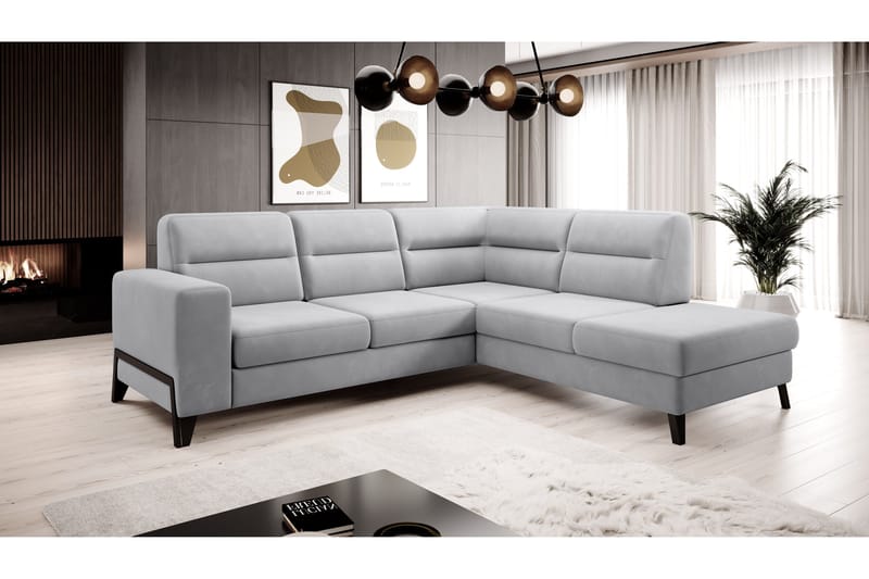 Anglika Sofa m. Sjeselong 4-seters - Grå - Møbler - Sofaer - Sofa med sjeselong